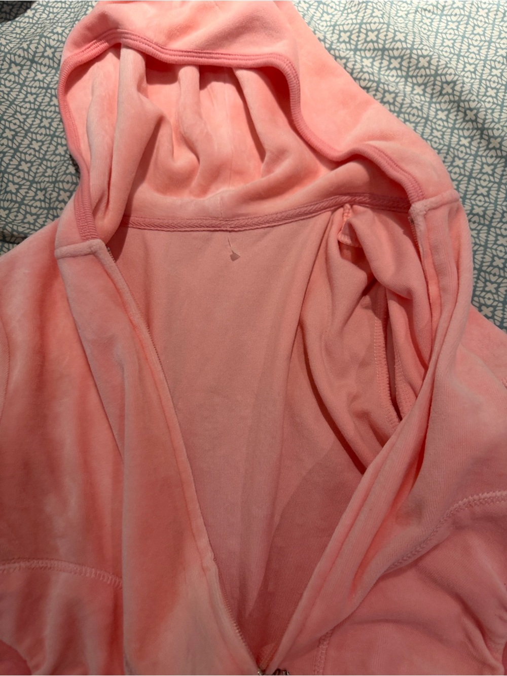 Soft Pink Short-Sleeve Hooded Zip-Up jacket - Picture 4 of 5